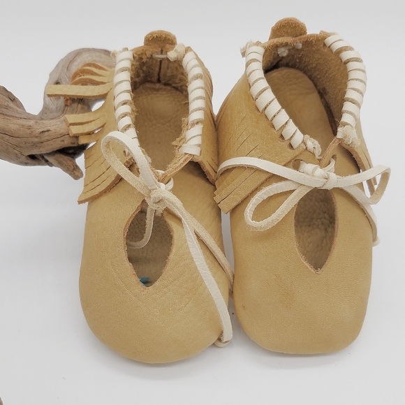Other - Genuine Leather Baby Fringed Moccasins